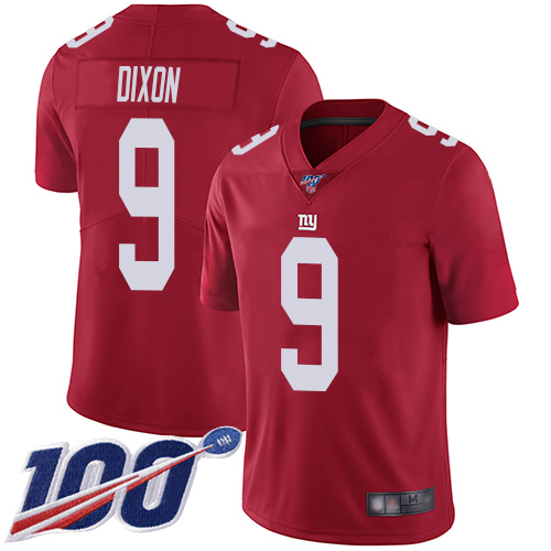 Men New York Giants #9 Riley Dixon Red Limited Red Inverted Legend 100th Season Football NFL Jersey